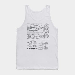 FT-17 Light Tank - WW1 Blueprint Tank Top